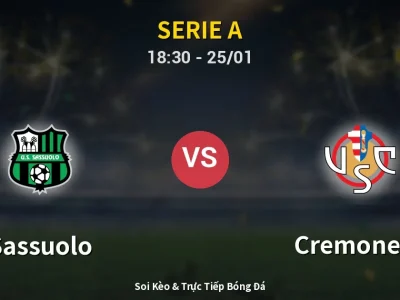 Kết Quả: Sassuolo 1-0 Cremonese – Highlight & Bàn Thắng | Serie A
