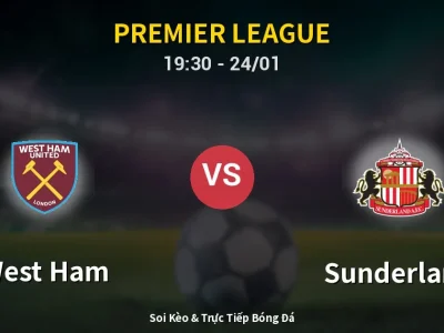 Soi Kèo West Ham vs Sunderland – 19:30 24/01 | Nhận Định, Dự Đoán Tỷ Số