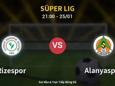 🔴 Trực Tiếp: Rizespor 0-0 Alanyaspor – Link Xem Süper Lig (Full HD)