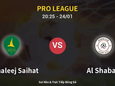 Soi Kèo Al Khaleej Saihat vs Al Shabab – 20:25 24/01 | Nhận Định, Dự Đoán Tỷ Số