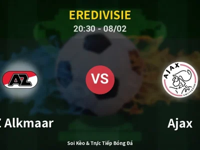 🔴 Trực Tiếp: AZ Alkmaar 0-0 Ajax – Link Xem Eredivisie (Full HD)