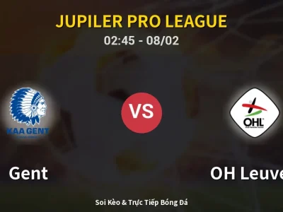 Kết Quả: Gent 1-3 OH Leuven – Highlight & Bàn Thắng | Jupiler Pro League