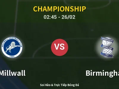 Kết Quả: Millwall 3-0 Birmingham – Highlight & Bàn Thắng | Championship