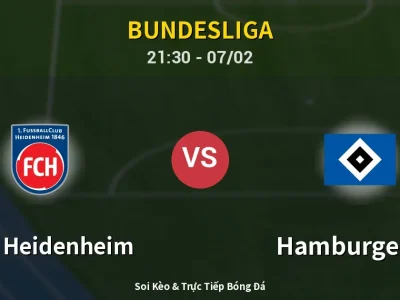 Soi Kèo 1. FC Heidenheim vs Hamburger SV – 21:30 07/02 | Nhận Định, Dự Đoán Tỷ Số