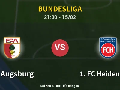 🔴 Trực Tiếp: FC Augsburg 0-0 1. FC Heidenheim – Link Xem Bundesliga (Full HD)
