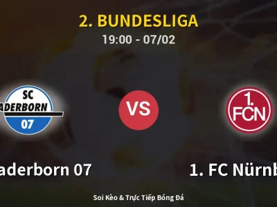 Kết Quả: SC Paderborn 07 2-1 1. FC Nürnberg – Highlight & Bàn Thắng | 2. Bundesliga
