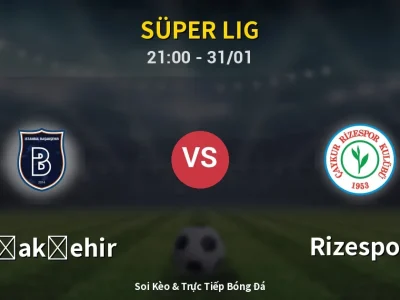 🔴 Trực Tiếp: Başakşehir 1-0 Rizespor – Link Xem Süper Lig (Full HD)