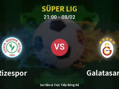 🔴 Trực Tiếp: Rizespor 0-1 Galatasaray – Link Xem Süper Lig (Full HD)