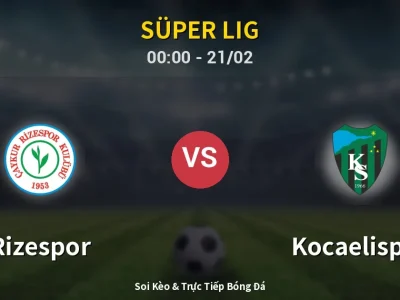 Kết Quả: Rizespor 2-0 Kocaelispor – Highlight & Bàn Thắng | Süper Lig