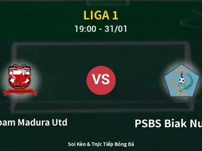 Kết Quả: Persepam Madura Utd 0-0 PSBS Biak Numfor – Highlight & Bàn Thắng | Liga 1