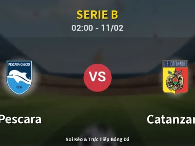 Kết Quả: Pescara 0-2 Catanzaro – Highlight & Bàn Thắng | Serie B