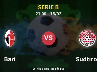 🔴 Trực Tiếp: Bari 1-2 Sudtirol – Link Xem Serie B (Full HD)
