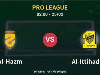 Kết Quả: Al-Hazm 1-1 Al-Ittihad FC – Highlight & Bàn Thắng | Pro League