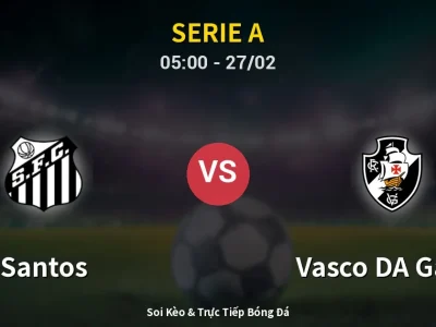 Kết Quả: Santos 2-1 Vasco DA Gama – Highlight & Bàn Thắng | Serie A