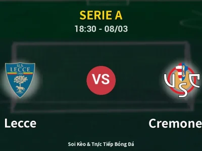 Kết Quả: Lecce 2-1 Cremonese – Highlight & Bàn Thắng | Serie A