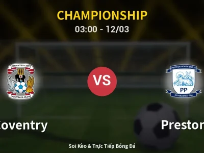 Kết Quả: Coventry 3-0 Preston – Highlight & Bàn Thắng | Championship