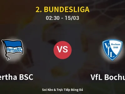 Kết Quả: Hertha BSC 1-1 VfL Bochum – Highlight & Bàn Thắng | 2. Bundesliga