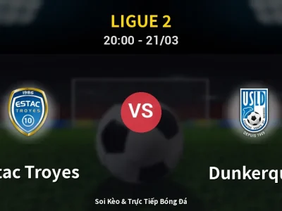 🔴 Trực Tiếp: Estac Troyes 2-1 Dunkerque – Link Xem Ligue 2 (Full HD)