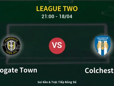 Soi Kèo Harrogate Town vs Colchester – 21:00 18/04 | Nhận Định, Dự Đoán Tỷ Số