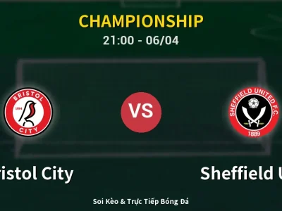 Soi Kèo Bristol City vs Sheffield Utd – 21:00 06/04 | Nhận Định, Dự Đoán Tỷ Số