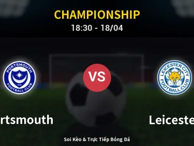 Soi Kèo Portsmouth vs Leicester – 18:30 18/04 | Nhận Định, Dự Đoán Tỷ Số