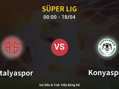 Kết Quả: Antalyaspor 0-2 Konyaspor – Highlight & Bàn Thắng | Süper Lig