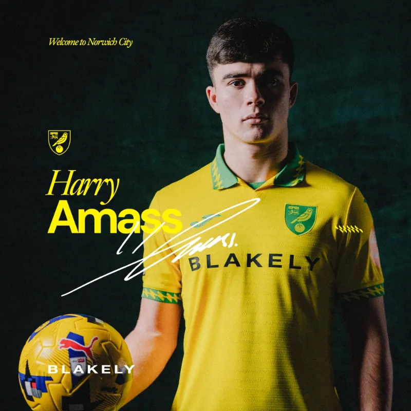 Harry Amass sẽ khoác áo Norwich theo dạng cho mượn tới hết mùa