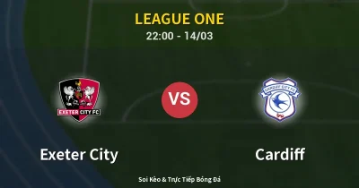 Exeter City vs Cardiff 14/03