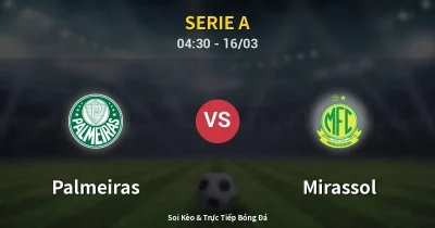 Palmeiras vs Mirassol 16/03